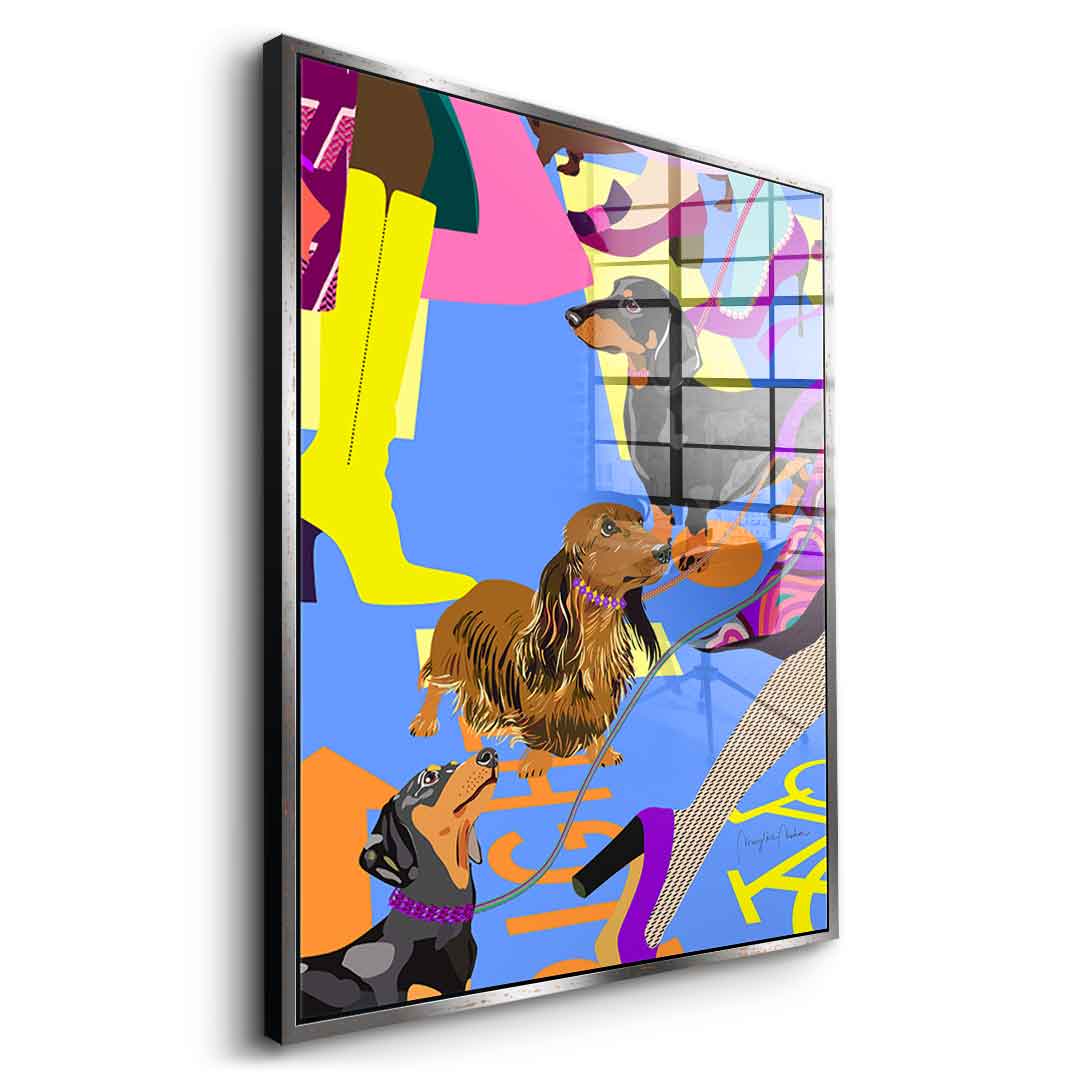 Dachshund fashion - acrylic glass