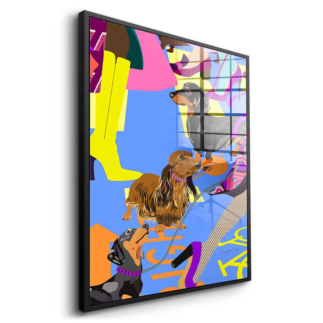 Dachshund fashion - acrylic glass