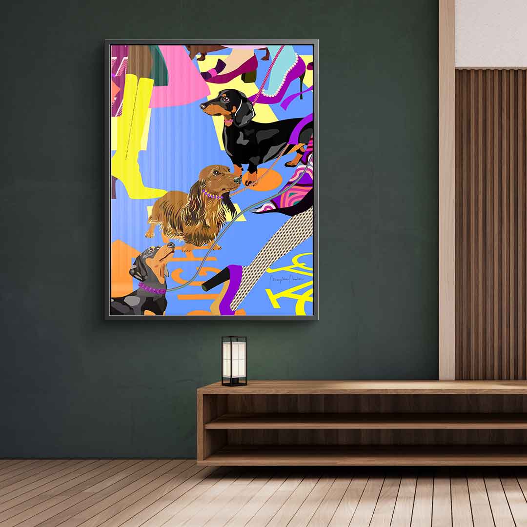 Dachshund fashion - acrylic glass