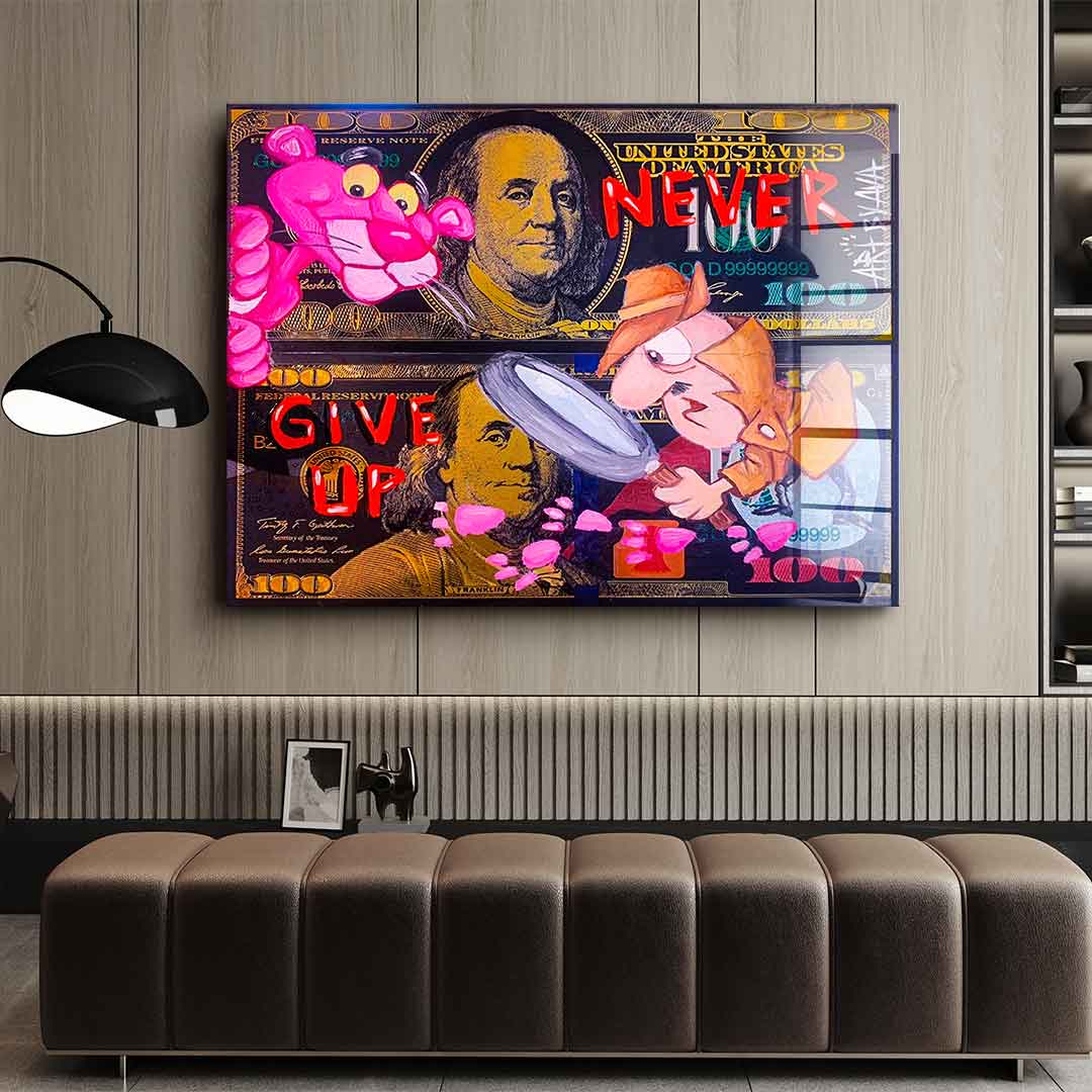 Never give up - Acrylglas