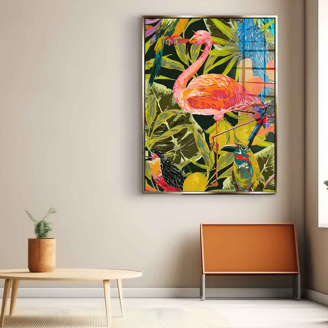 Dschungelflamingo - Acrylglas