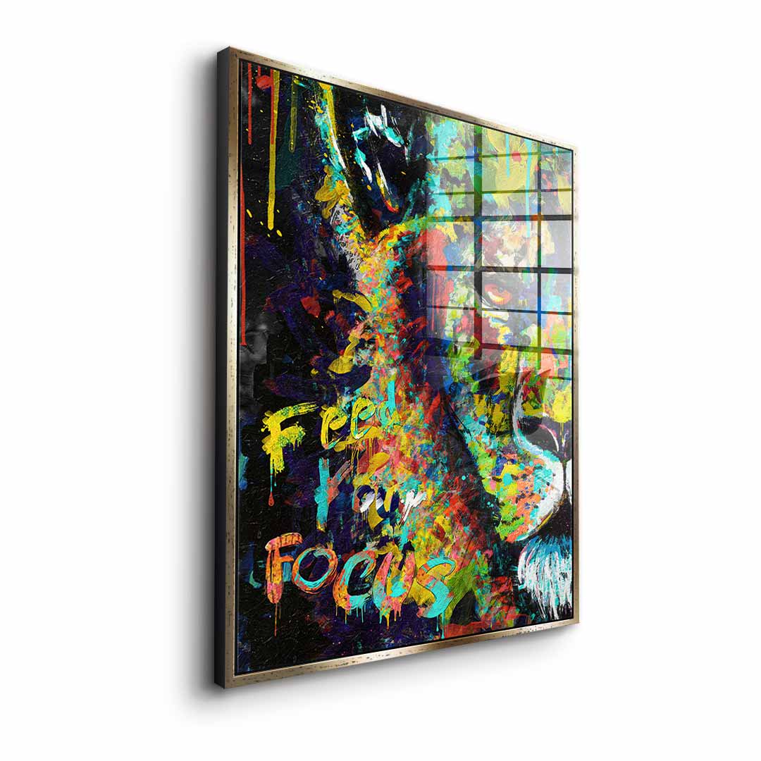 Feed your focus lion - Acrylglas