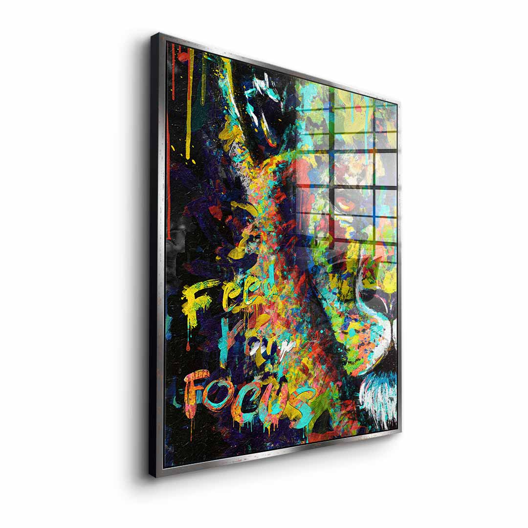 Feed your focus lion - Acrylglas