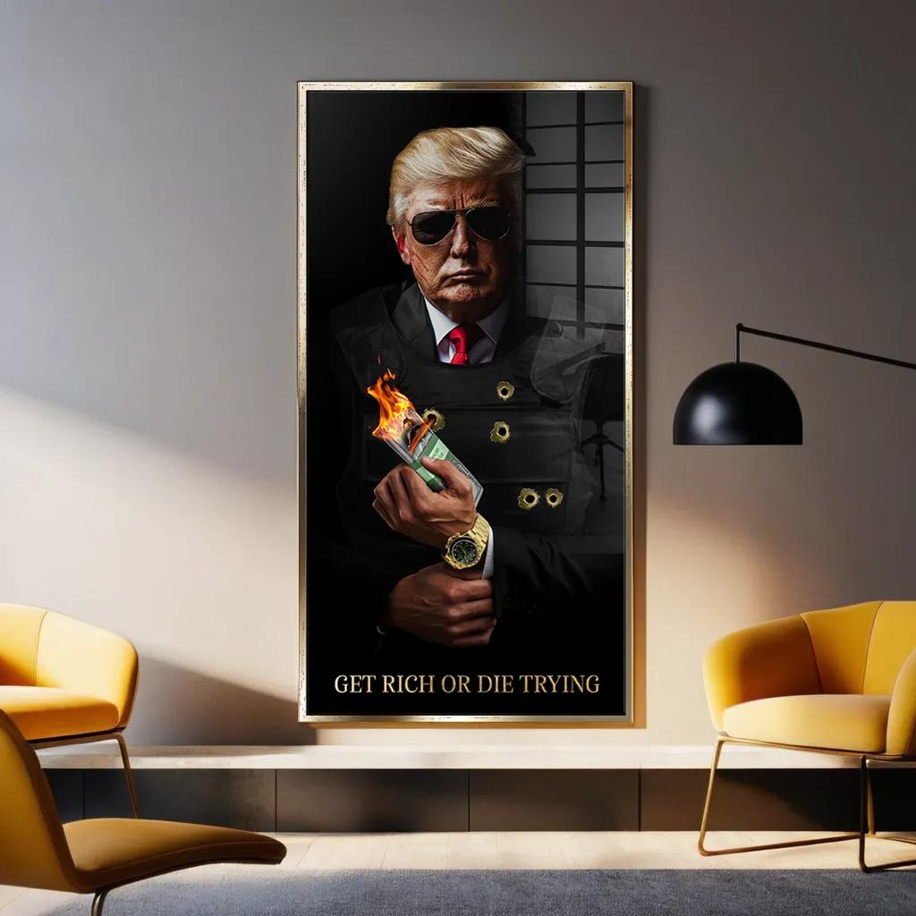 Get Rich or Die Trying #Trump - Acrylglas