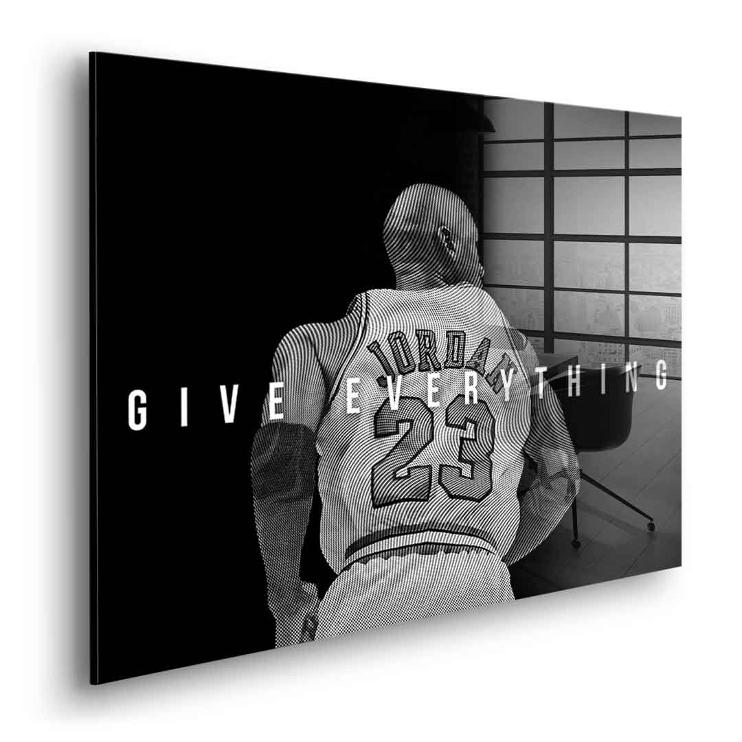 Give everything - acrylic glass