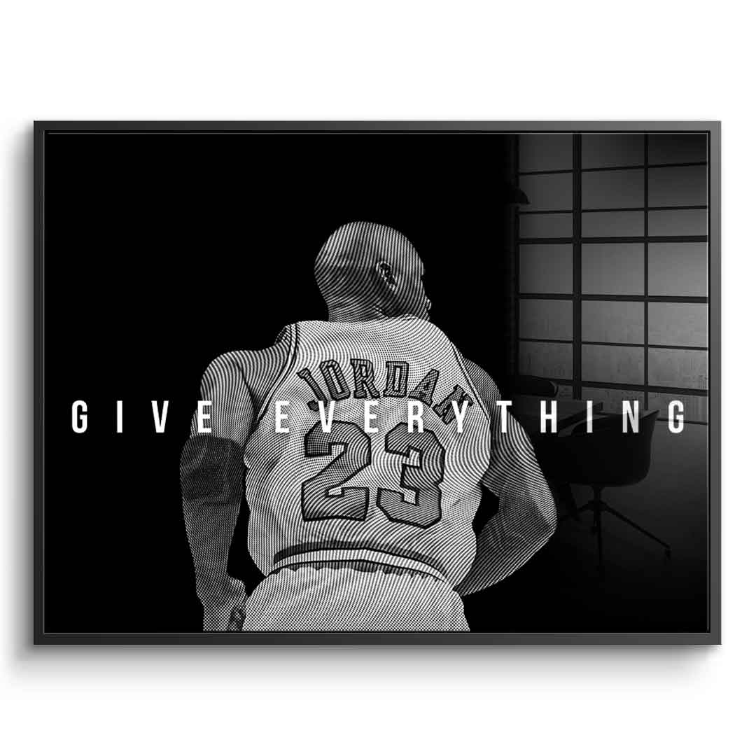 Give everything - acrylic glass