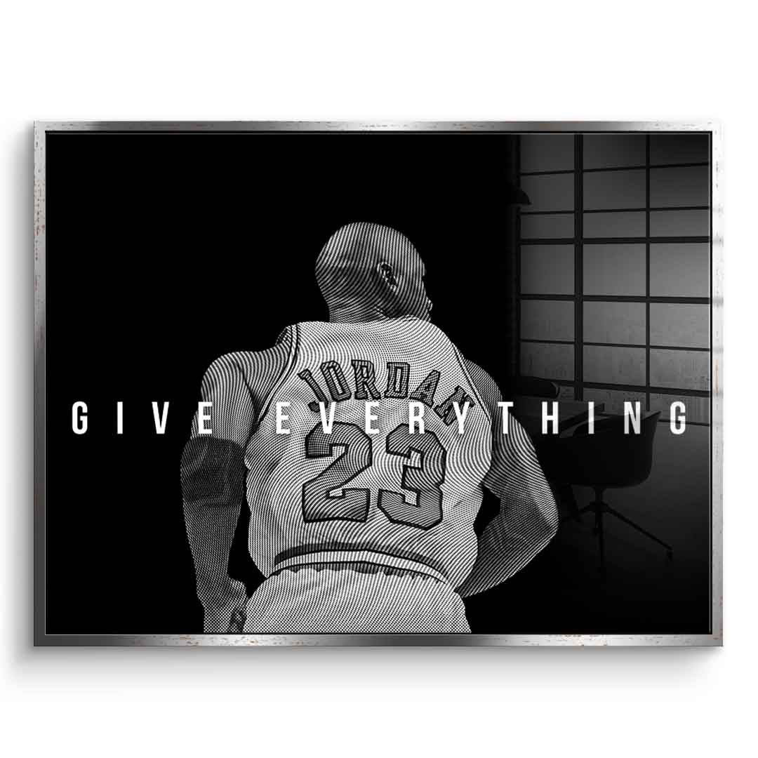 Give everything - acrylic glass