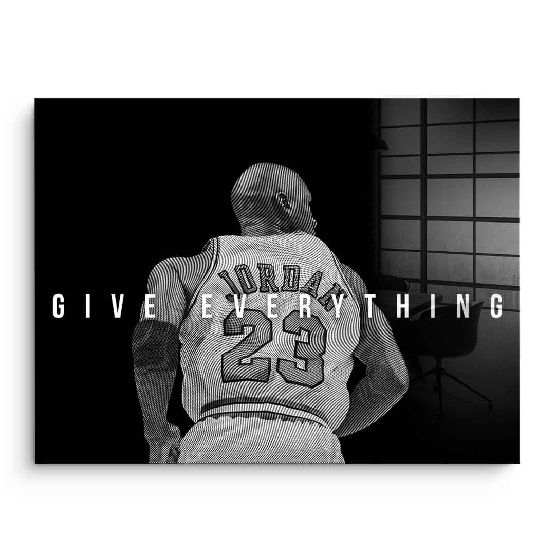 Give everything - acrylic glass