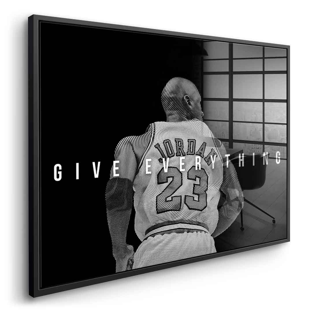 Give everything - acrylic glass