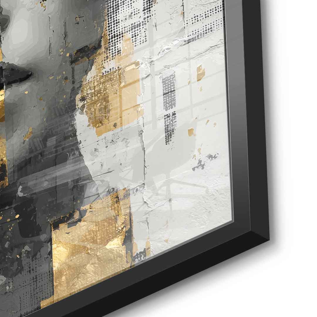 Gold White Half Face - Acrylglas