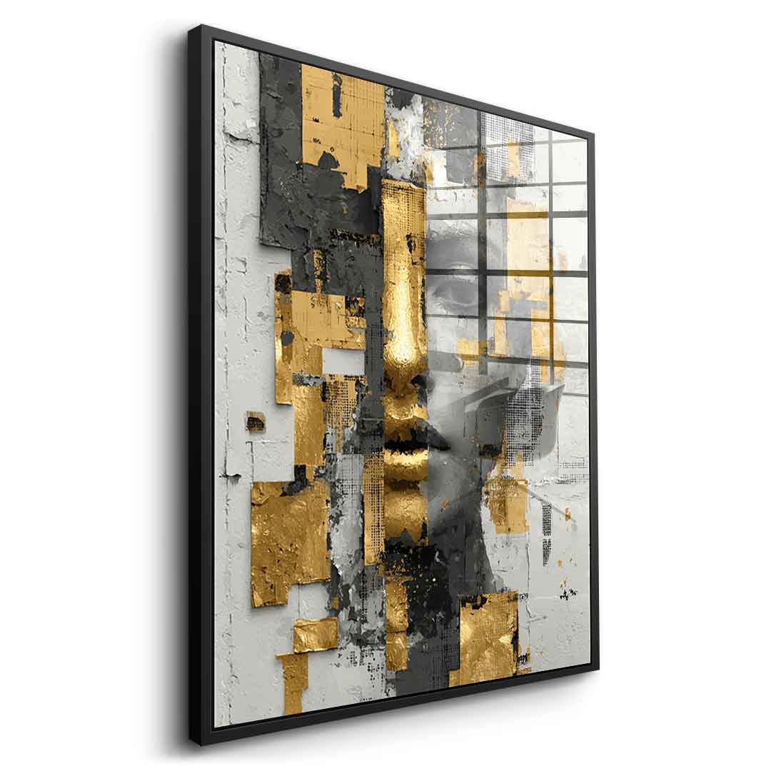 Gold White Half Face - Acrylglas