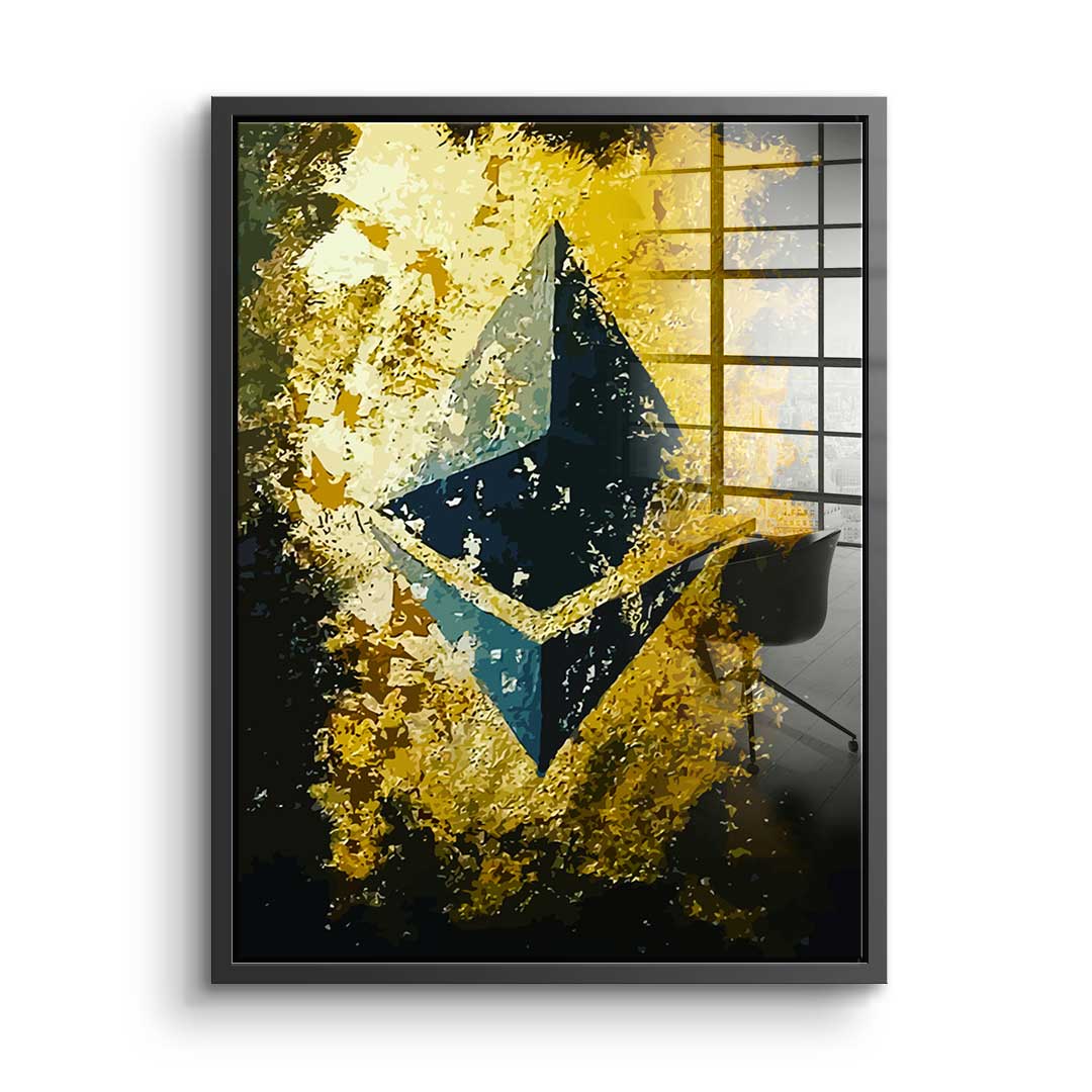 Golden Ethereum - Acrylglas