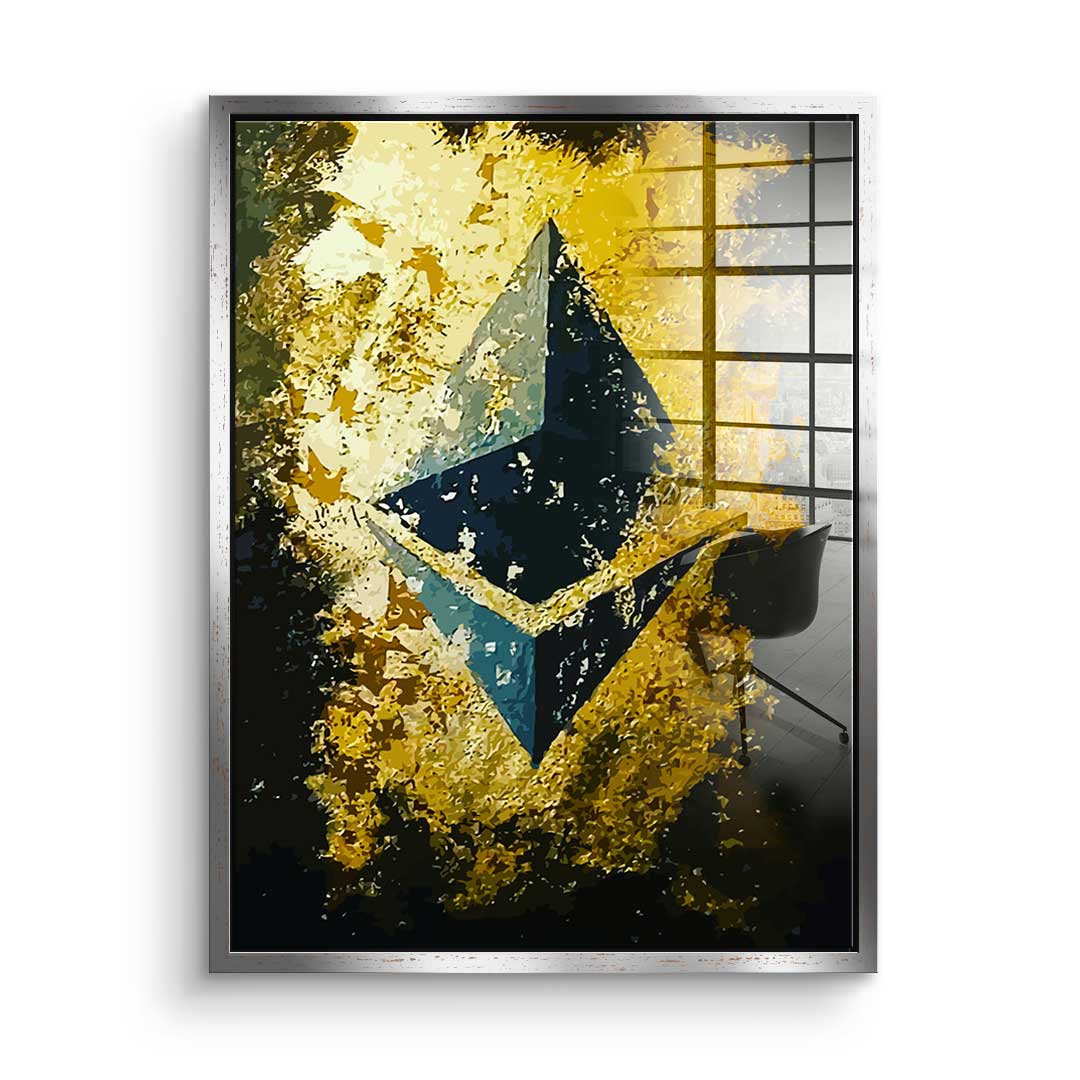Golden Ethereum - Acrylglas