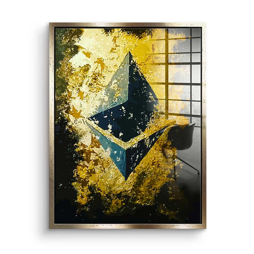 Golden Ethereum - Acrylglas
