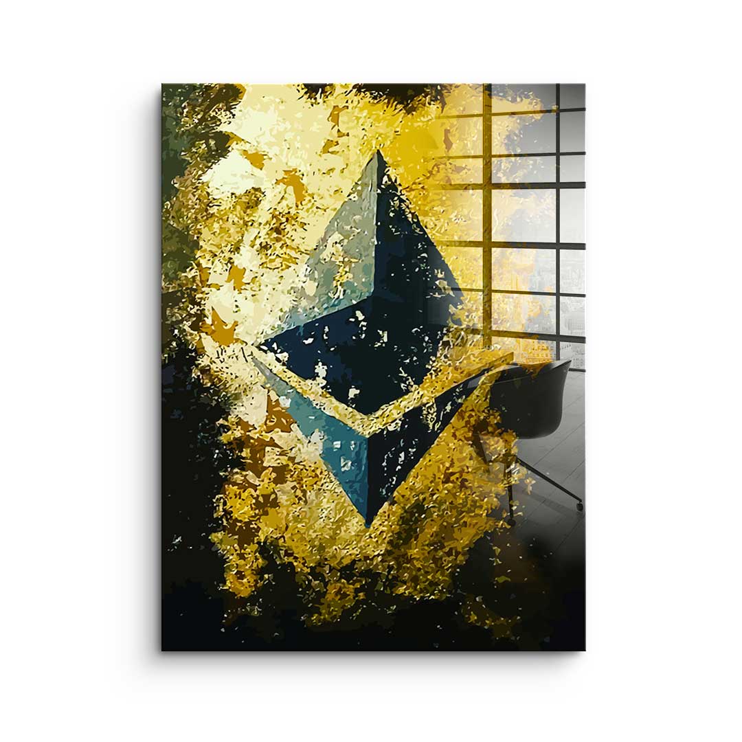 Golden Ethereum - Acrylglas