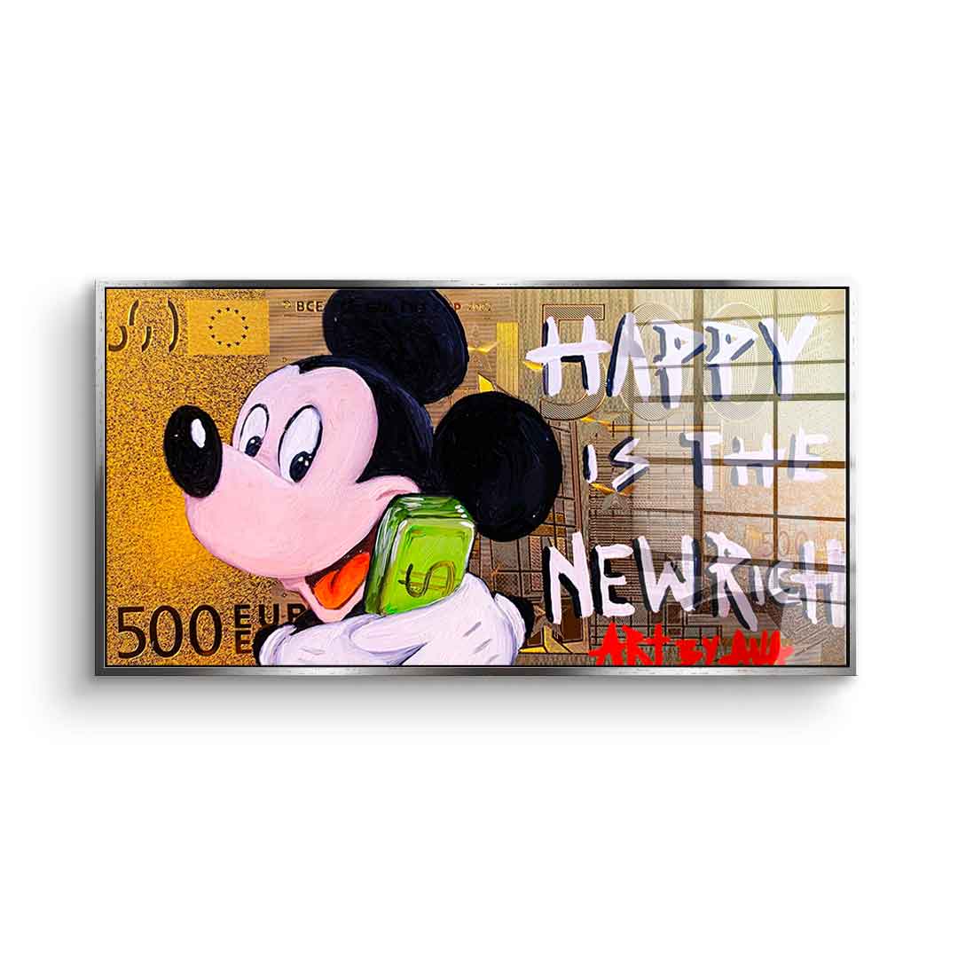 Happy is the new Rich - acrylic glass