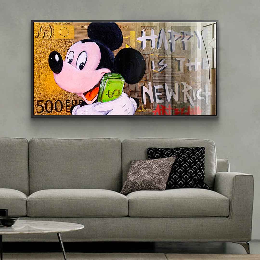 Happy is the new Rich - acrylic glass