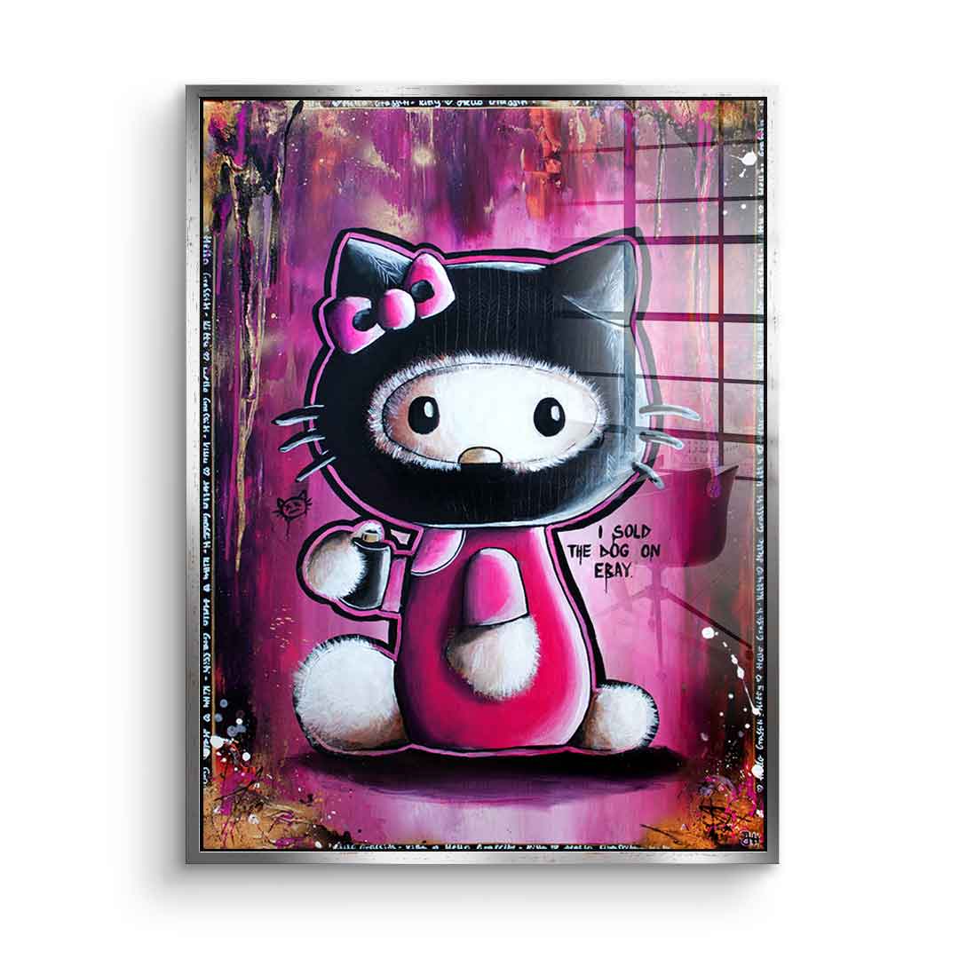 Hello Graffiti Kitty - Acrylglas