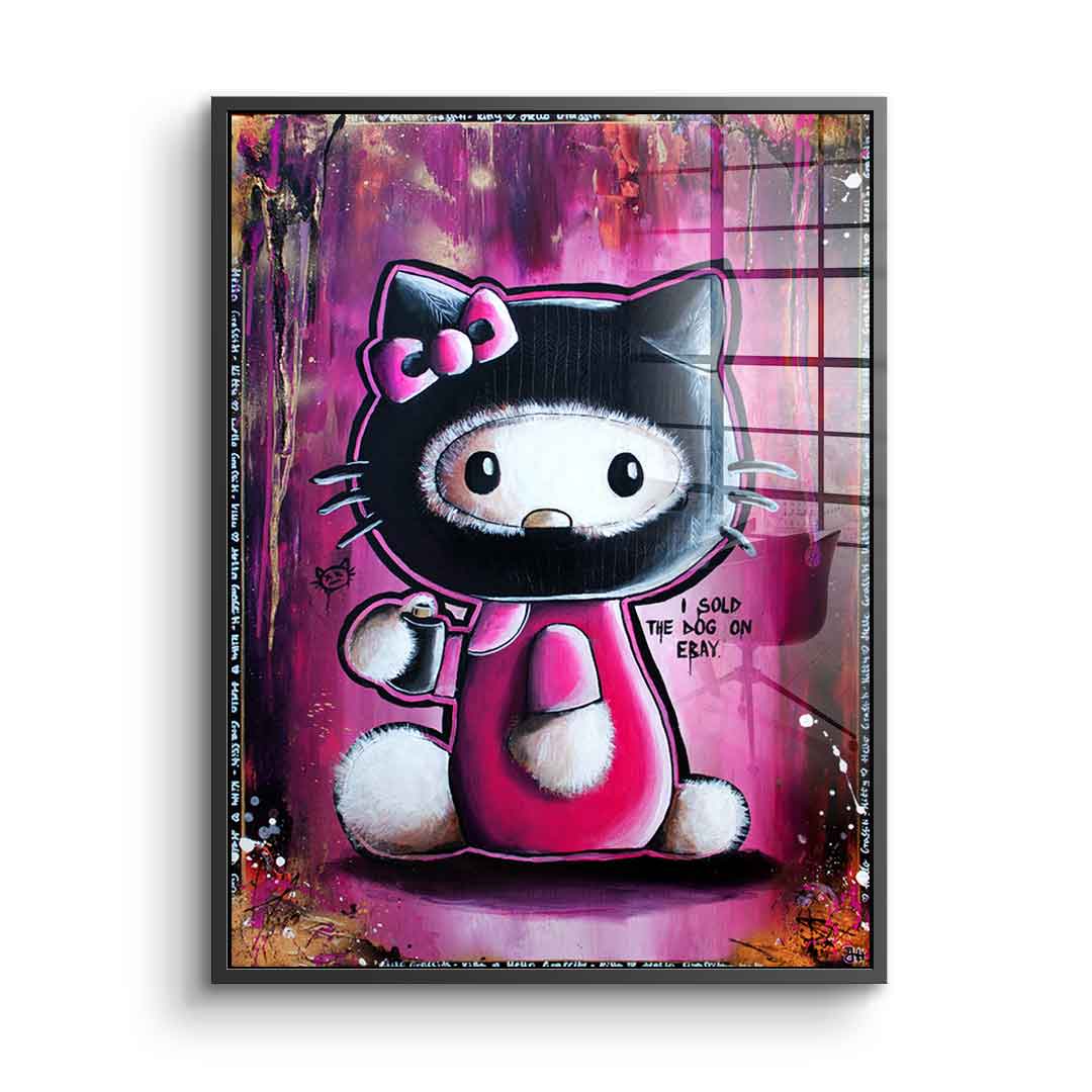 Hello Graffiti Kitty - Acrylglas