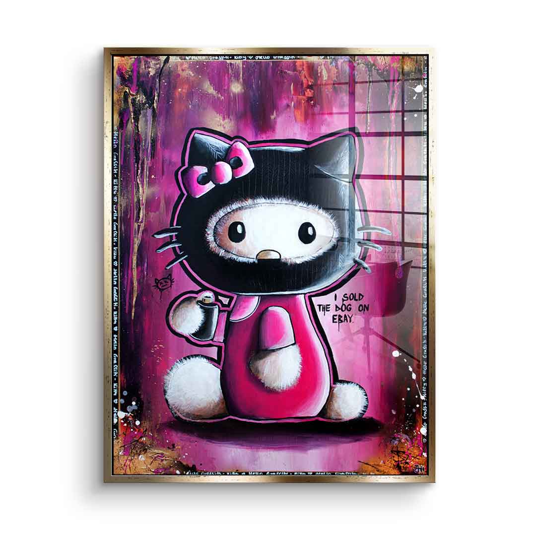 Hello Graffiti Kitty - Acrylglas