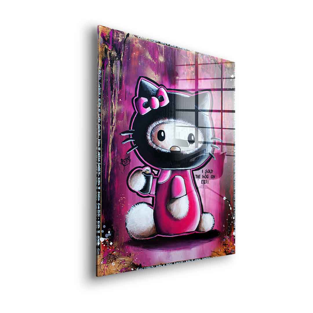 Hello Graffiti Kitty - Acrylglas