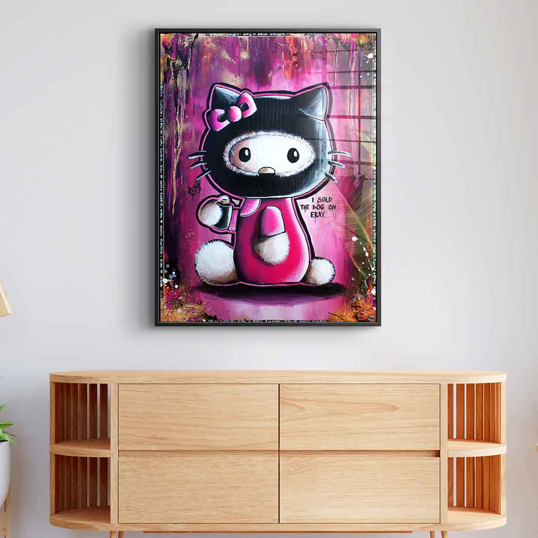 Hello Graffiti Kitty - Acrylglas