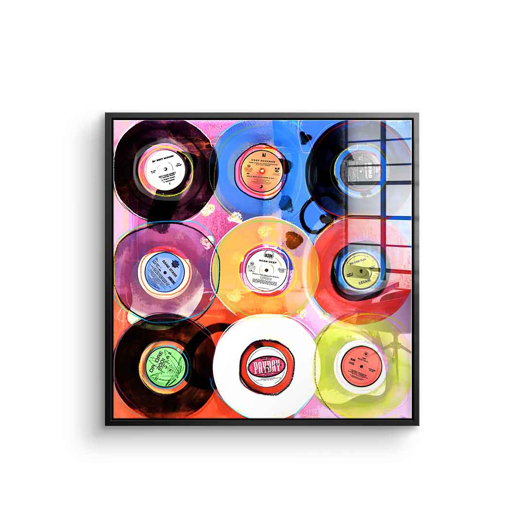 Hip -hop vinyl collection - acrylic glass