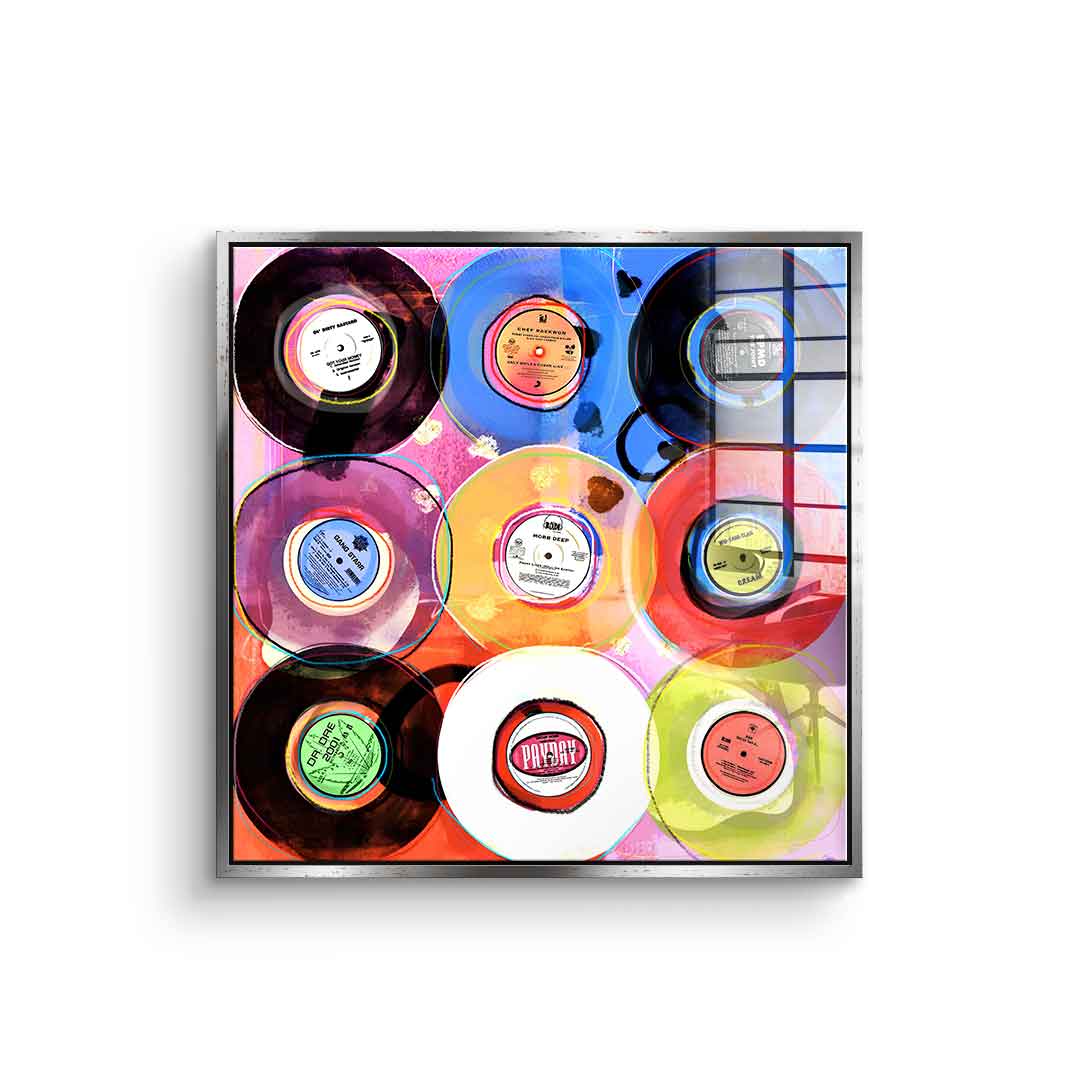 Hip -hop vinyl collection - acrylic glass