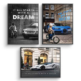 It all starts with a dream - acrylic glass 3x