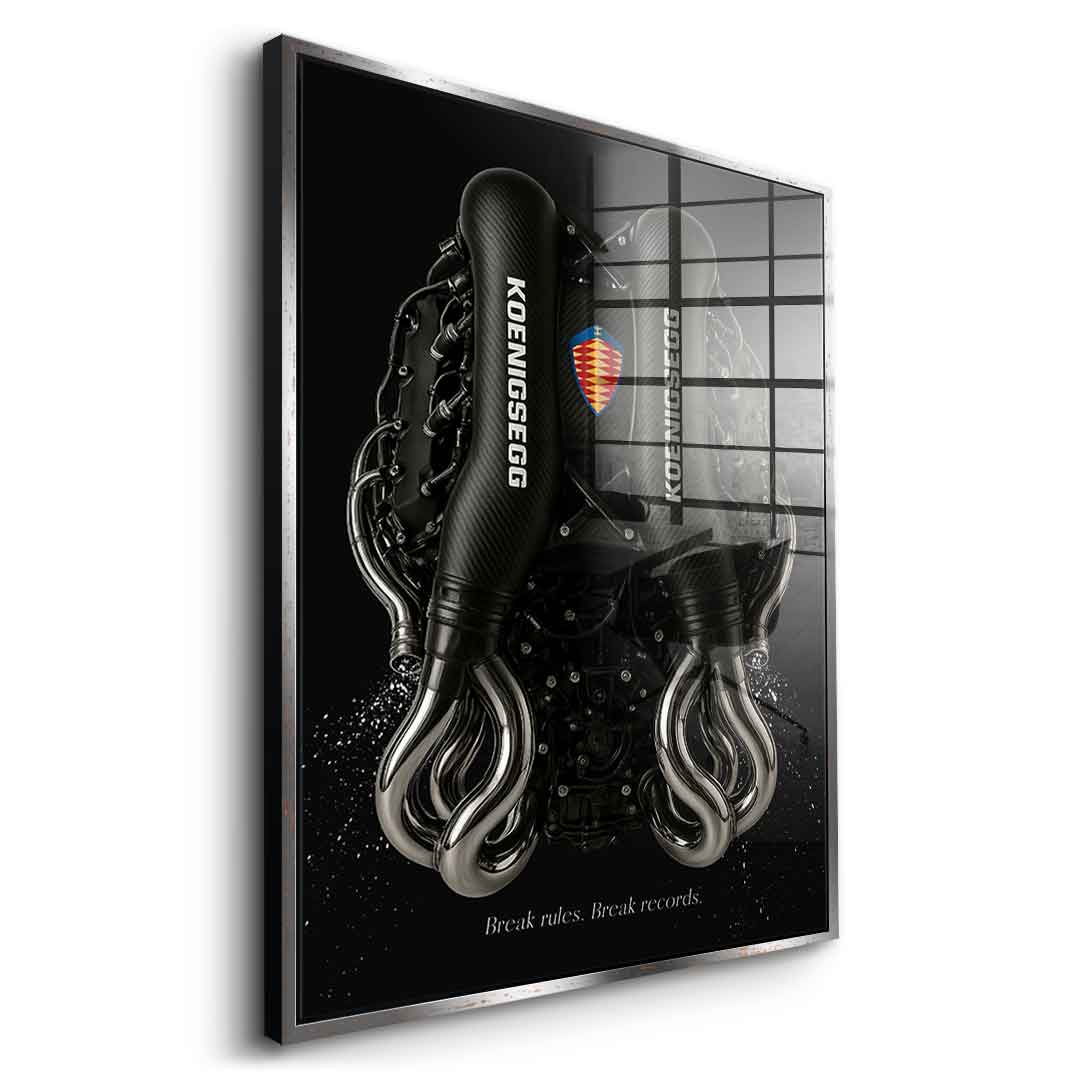 Koenigsegg Engine - acrylic glass