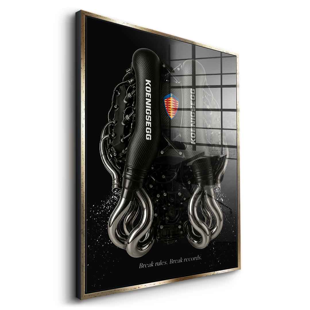 Koenigsegg Engine - acrylic glass