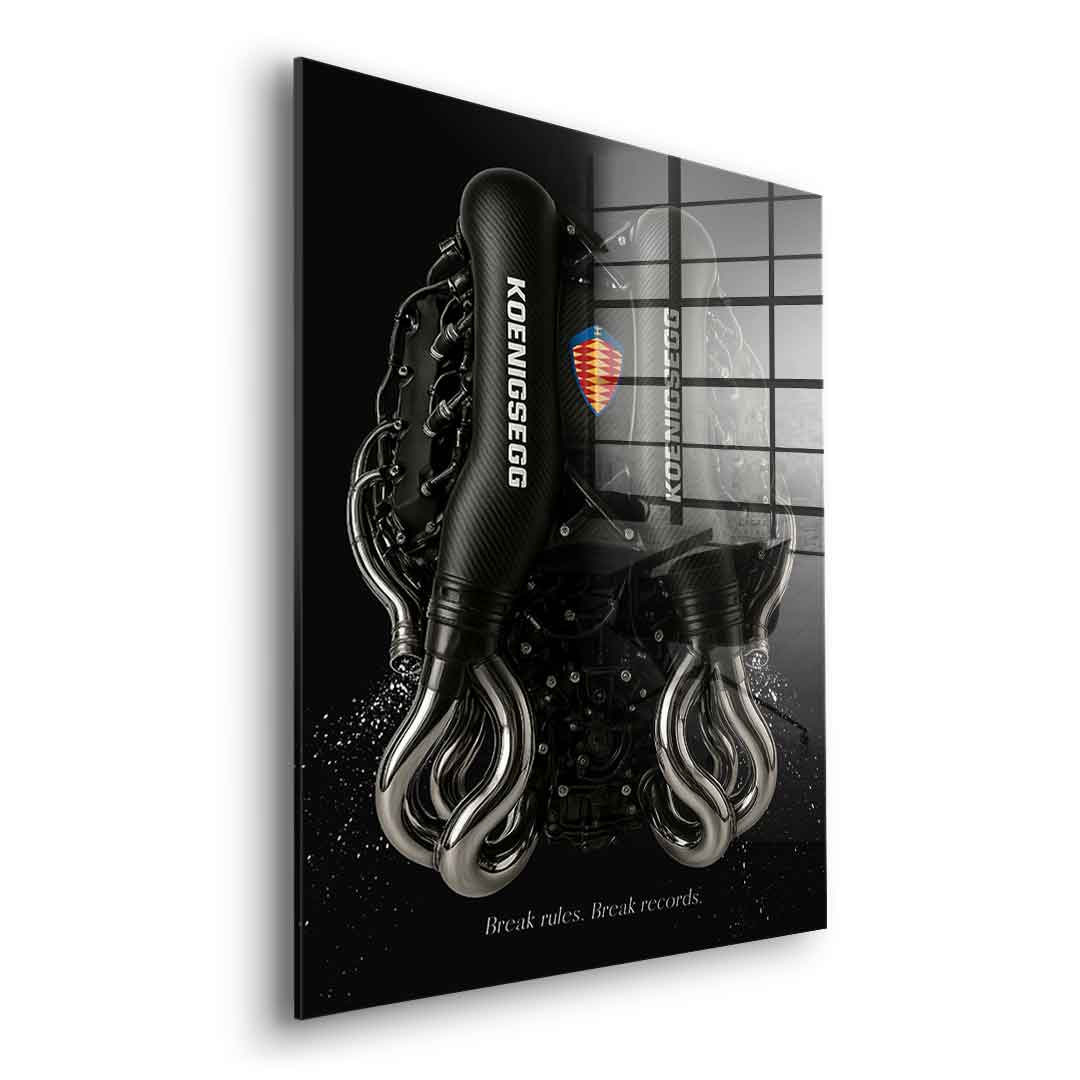 Koenigsegg Engine - acrylic glass