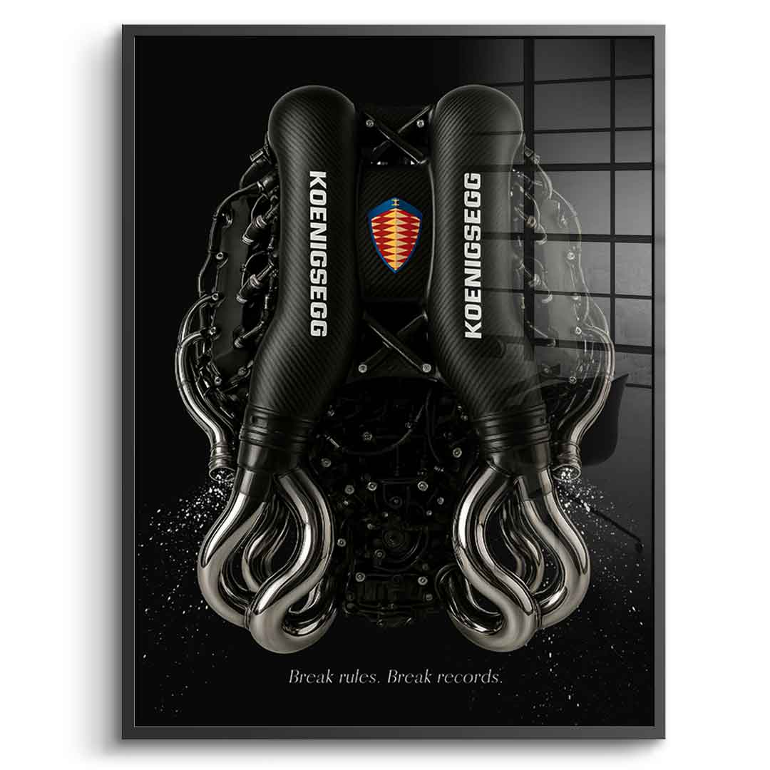 Koenigsegg Engine - acrylic glass