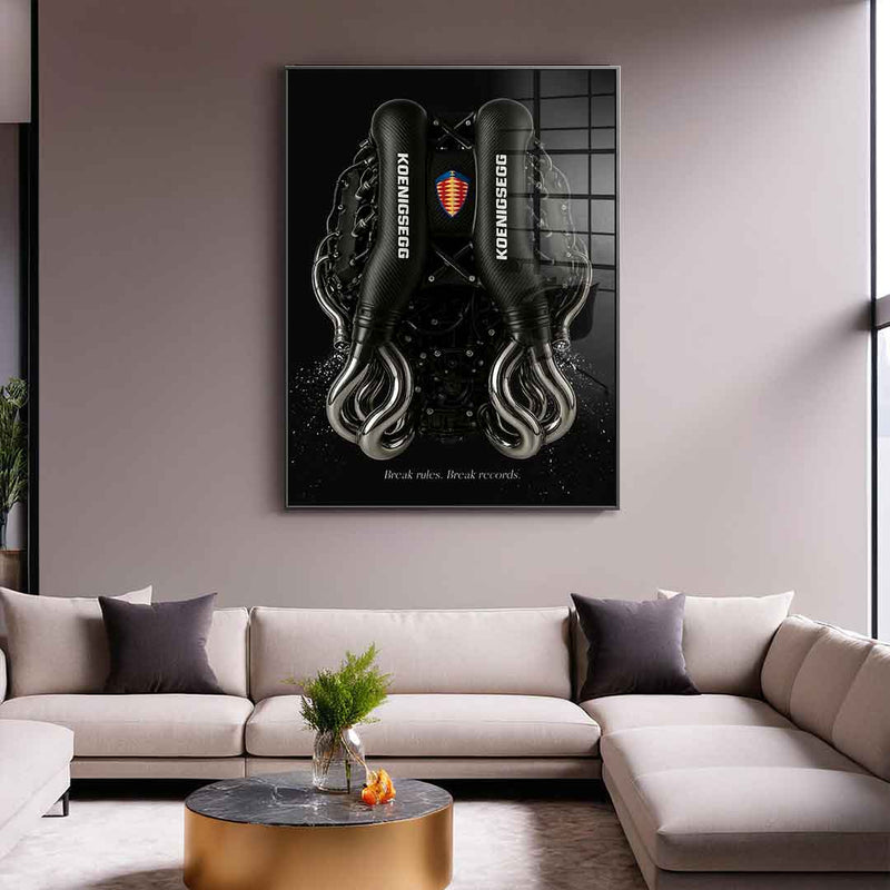 Koenigsegg Engine - acrylic glass