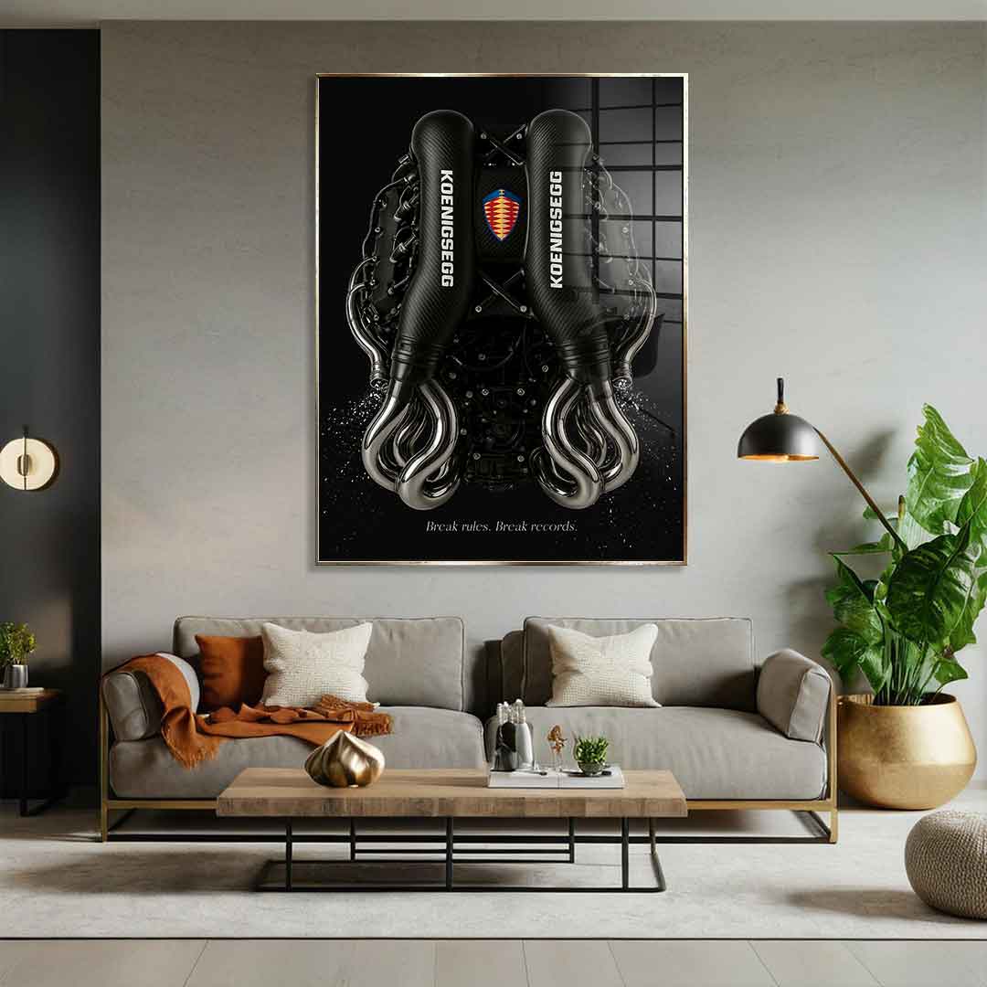 Koenigsegg Engine - acrylic glass