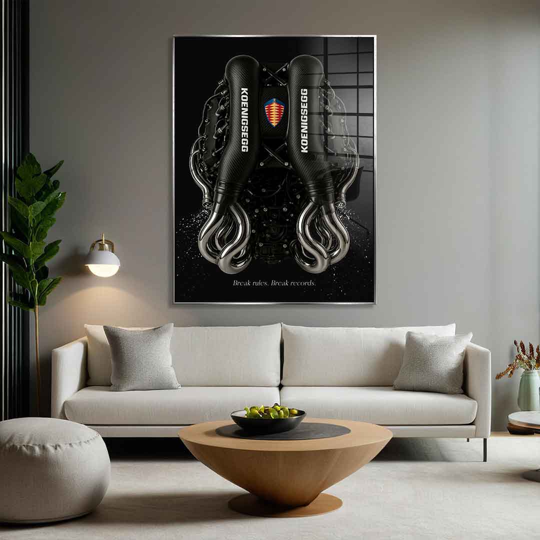 Koenigsegg Engine - acrylic glass