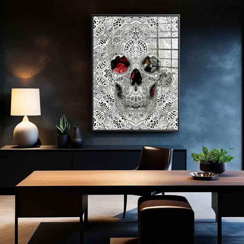 Lace Skull - Acrylglas