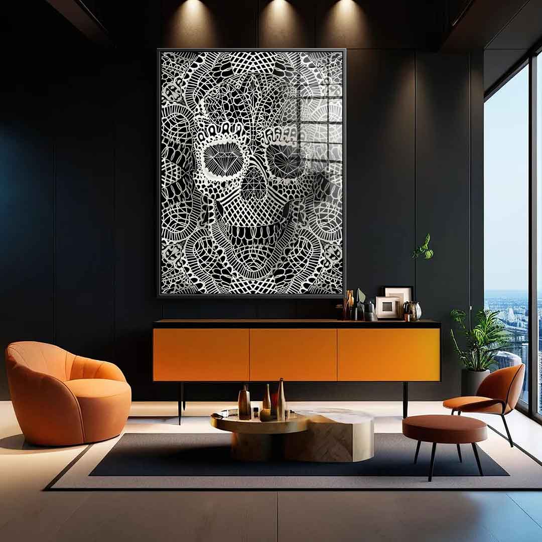 Lace Skull 2 - Acrylglas
