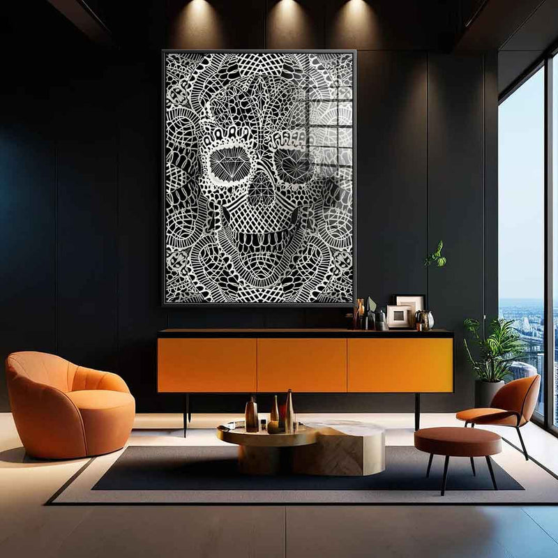 Lace Skull 2 - Acrylglas