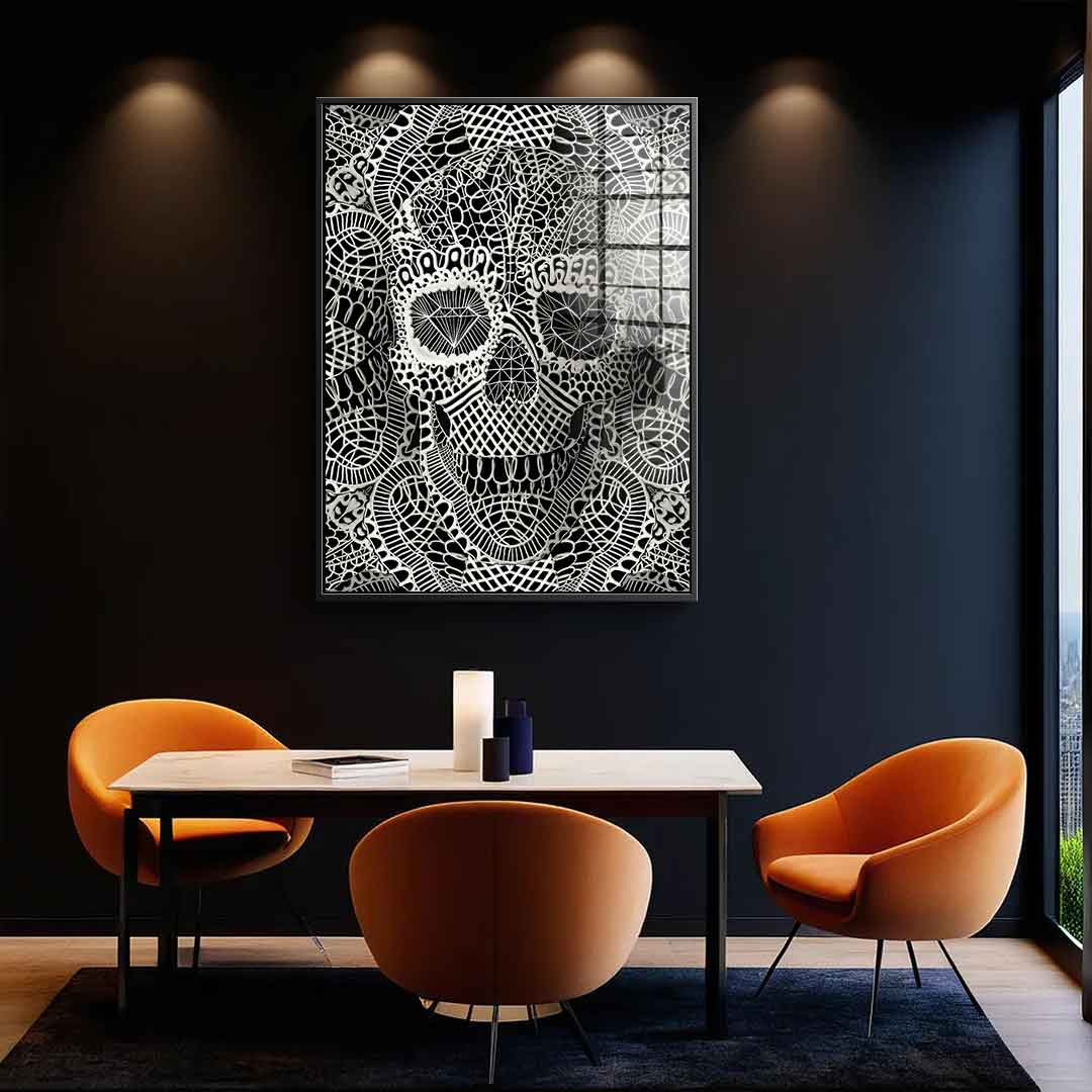 Lace Skull 2 - Acrylglas