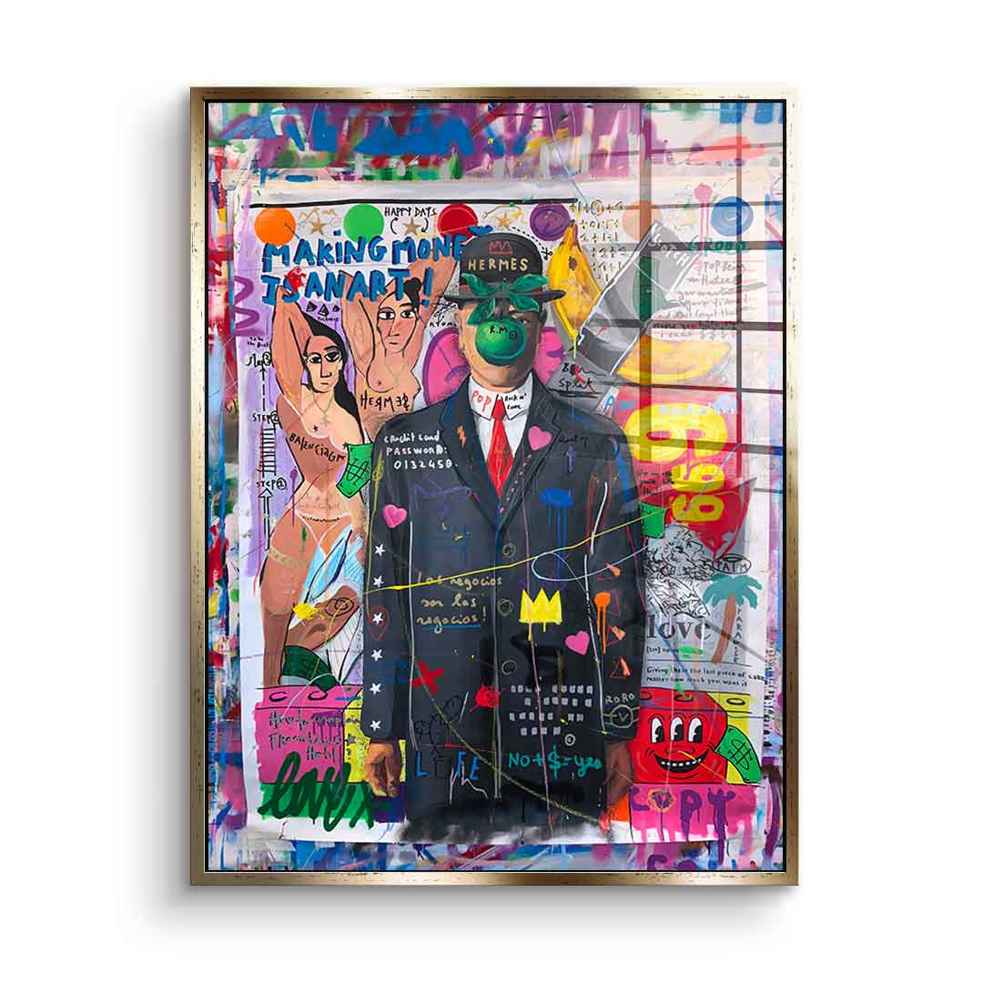 Making money is an art - Acrylglas