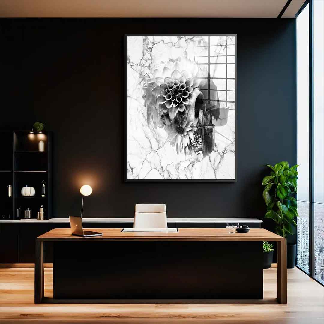 Marble Decay Skull - Acrylglas