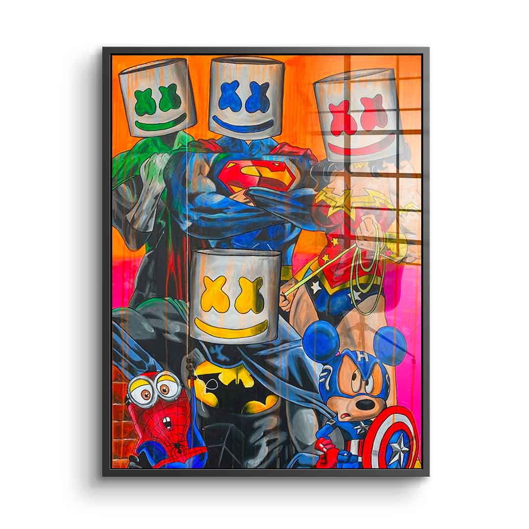 Marshmello Heros - acrylic glass