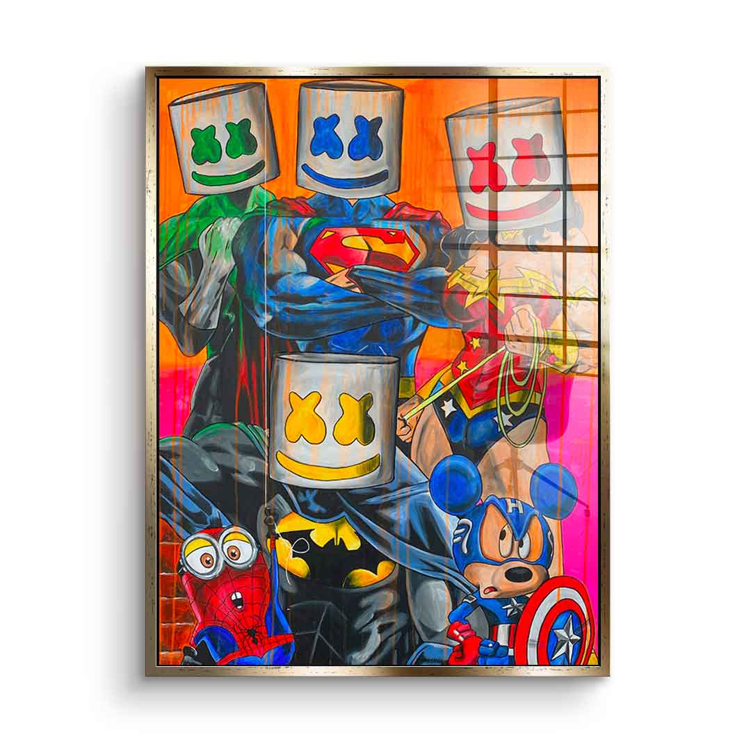 Marshmello Heros - acrylic glass