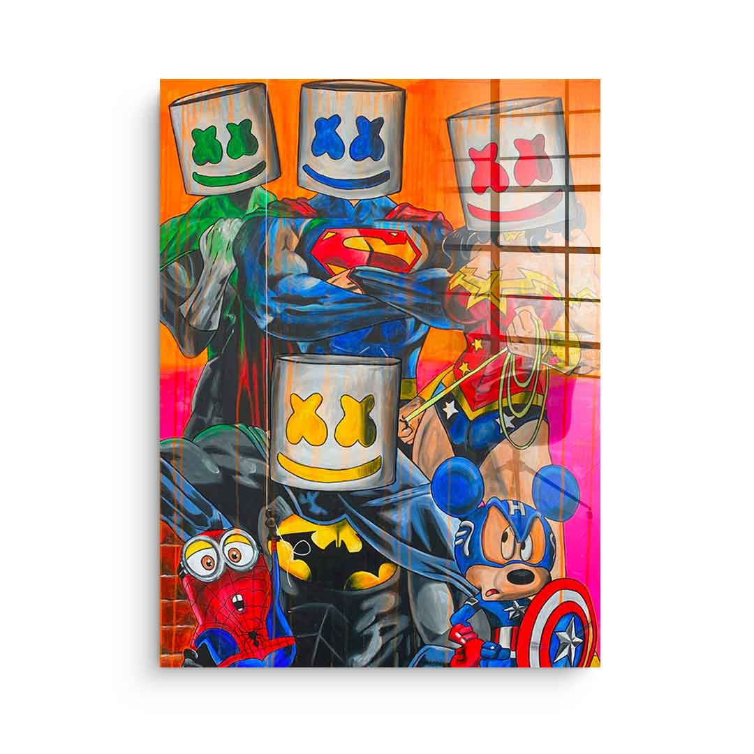 Marshmello Heros - acrylic glass