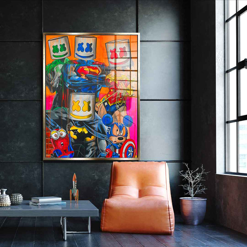 Marshmello Heros - Acrylglas