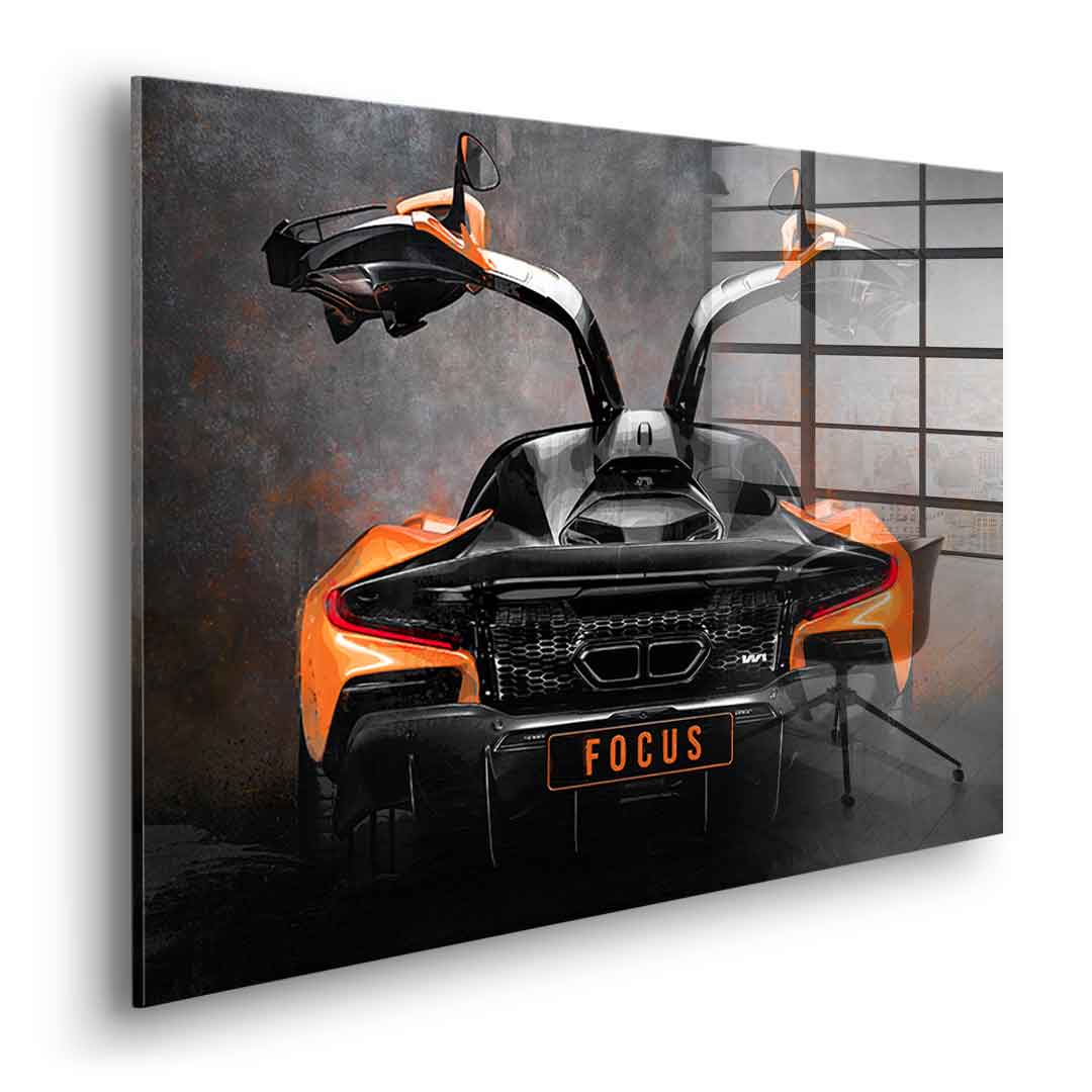 McLaren backside - acrylic glass