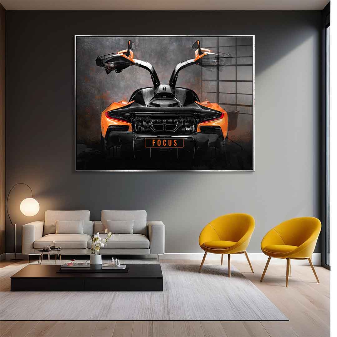 McLaren backside - acrylic glass