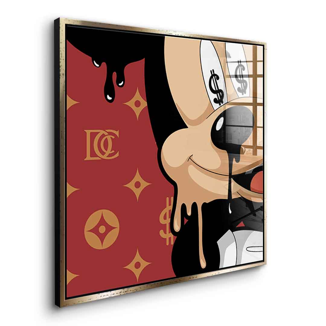 Melting Mickey - Quadrat Edition - Acrylglas