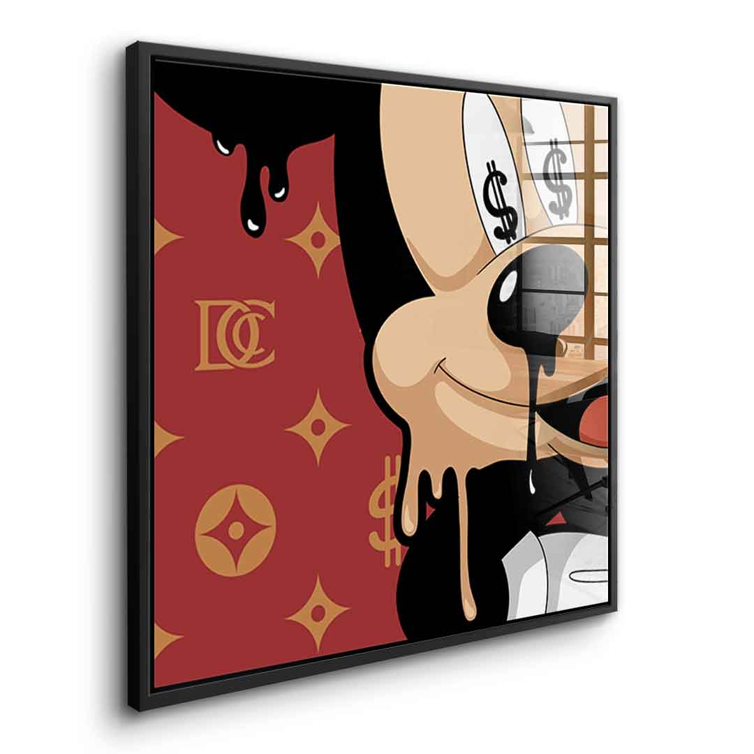 Melting Mickey - Quadrat Edition - Acrylglas